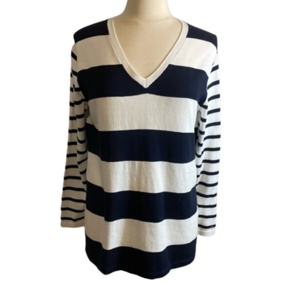 NWT Tommy Hilfiger Striped Long Sleeve Top Size Large - Picture 1 of 7